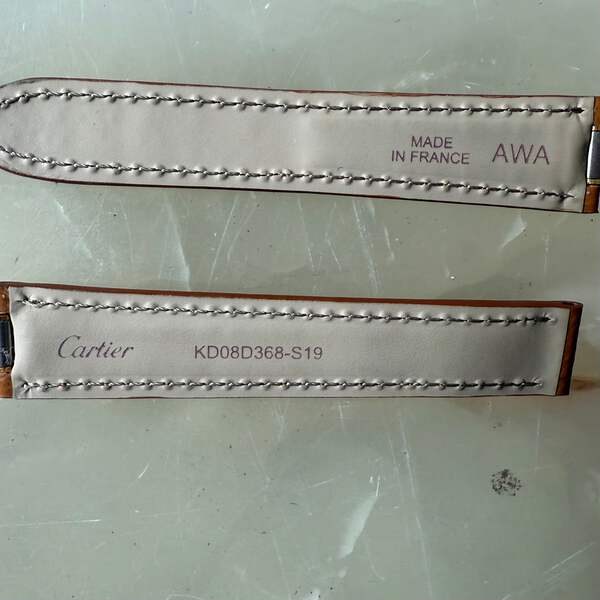 Authentic Cartier 21 Must De Cartier Brown Leather Watch Strap