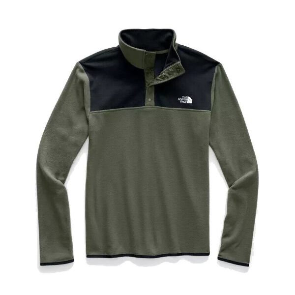 The North Face Men's TKA Glacier Snap-Neck Pullover Green (Sizes S