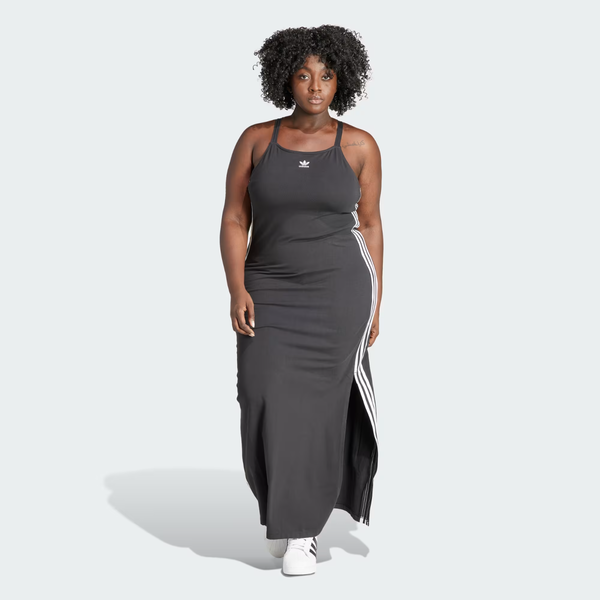 chinese dress ladies ADIDAS Originals Women's Adicolor Classics 3-Stripes Maxi Slim FIT Dress,  Black, XS at Amazon Women's Clothing store