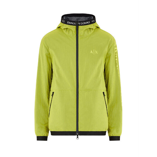Armani Exchange AX Reflective Logo Nylon Zip Up Jacket LARGE