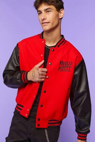 FOREVER 21 X SANRIO Hello Kitty & Friends Varsity Jacket Size M