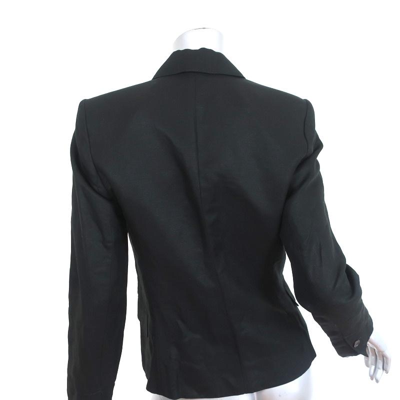 Isabel Marant Blazer Black Linen-Blend Size 2 One Button