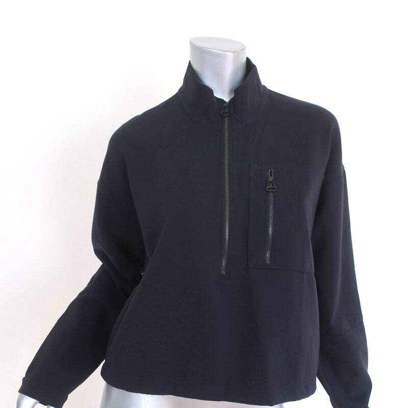 James Perse Yosemite Polar Fleece Sweatshirt Black Size 2 Half-Zip