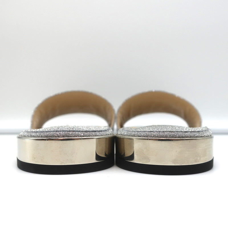 VIP SALE!【JIMMY CHOO】JONI FLAT♪デニム♪フラットサンダル♪ ジミーチュウ JIMMY CHOO サンダル JONI FLAT サンダル ネイビー