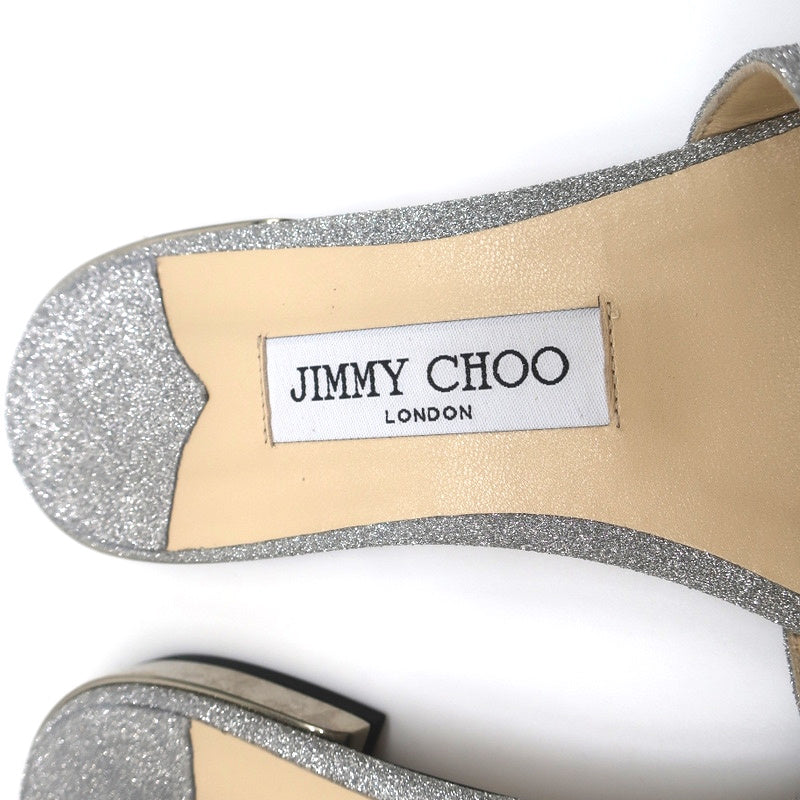 JIMMY CHOO☆ローヒール37 1/2☆シルバー☆グリッター $_12.JPG?set_id=880000500F