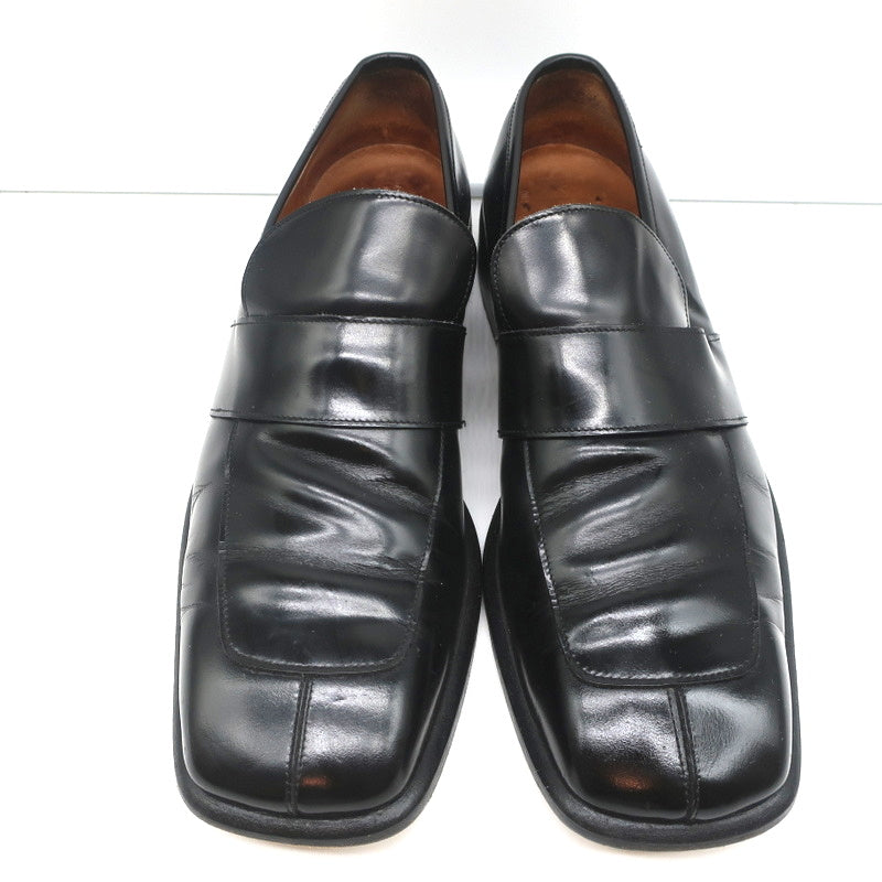 靴 GUCCI square toe leather loafers black Gucci Square Toe Loafers Black Leather Size 43.5 E | eBay
