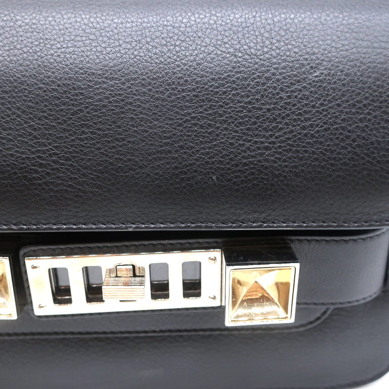 Proenza Schouler PS11 Mini Classic Shoulder Bag Black Smooth