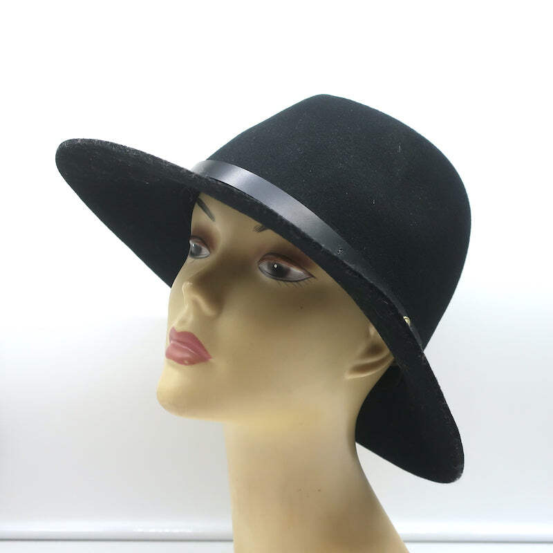 Rag & Bone Women Black Wool Felt Floppy Brim Leather Band Fedora L Hat NOWT rag & bone Clara Wool Felt Fedora | Nordstrom main image 2