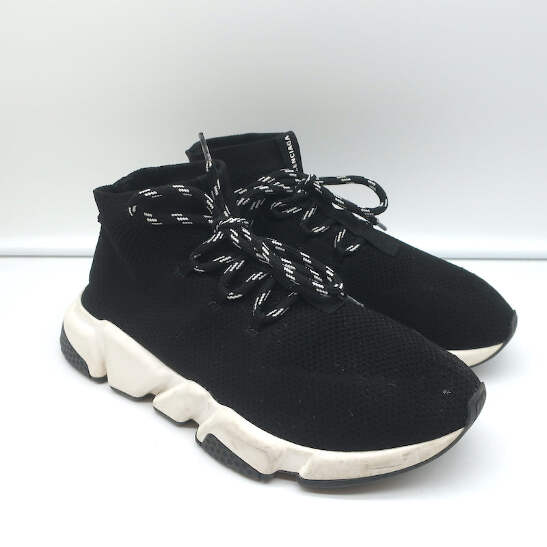 Balenciaga Speed Lace Up Sock Sneakers Black Knit Size 39 eBay