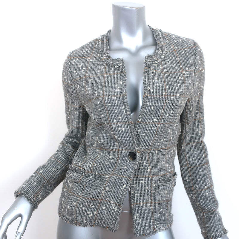 Isabel Marant Etoile Blazer Lyra Gray Checked Tweed Size 36 One