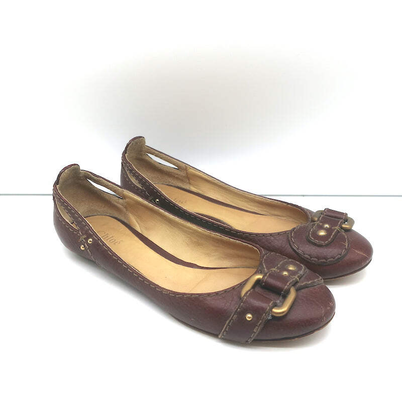 Chloe Paddington Ballet Flats Dark Brown Leather Size 36 | eBay