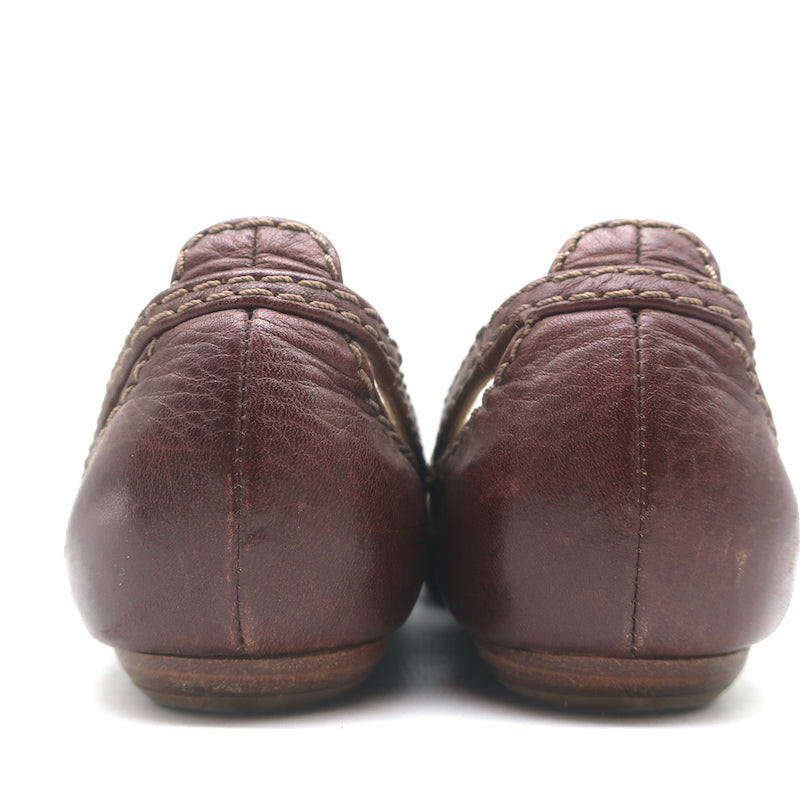 Chloe Paddington Ballet Flats Dark Brown Leather Size 36 | eBay