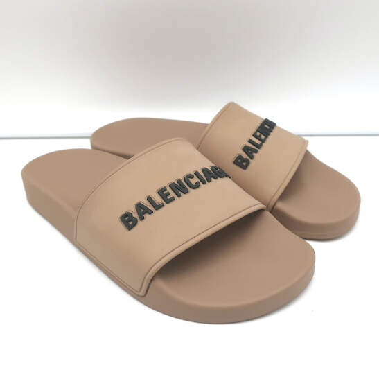 サンダル BALENCIAGA LOGO POOL SLIDES Balenciaga Logo Pool Slides - Black/White | Garmentory