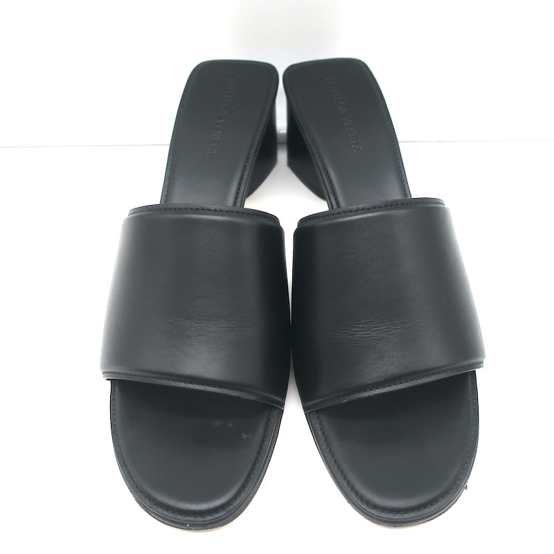 BOTTEGA VENETA BAND SANDAL サイズ40 Bottega Veneta The Band Mules Black Leather Size 40 Slide