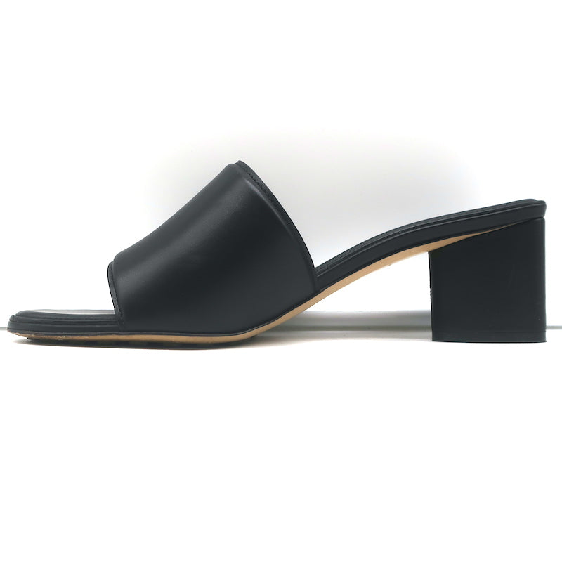Bottega Veneta The Band Mules Black Leather Size 40 Slide