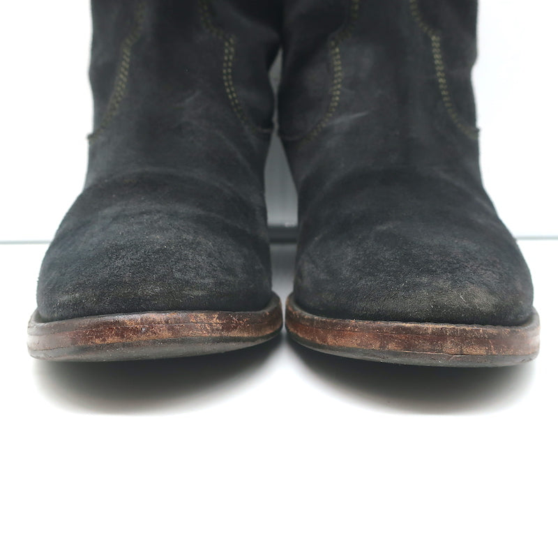Isabel Marant Etoile Crisi Ankle Boots Black Suede Size 37