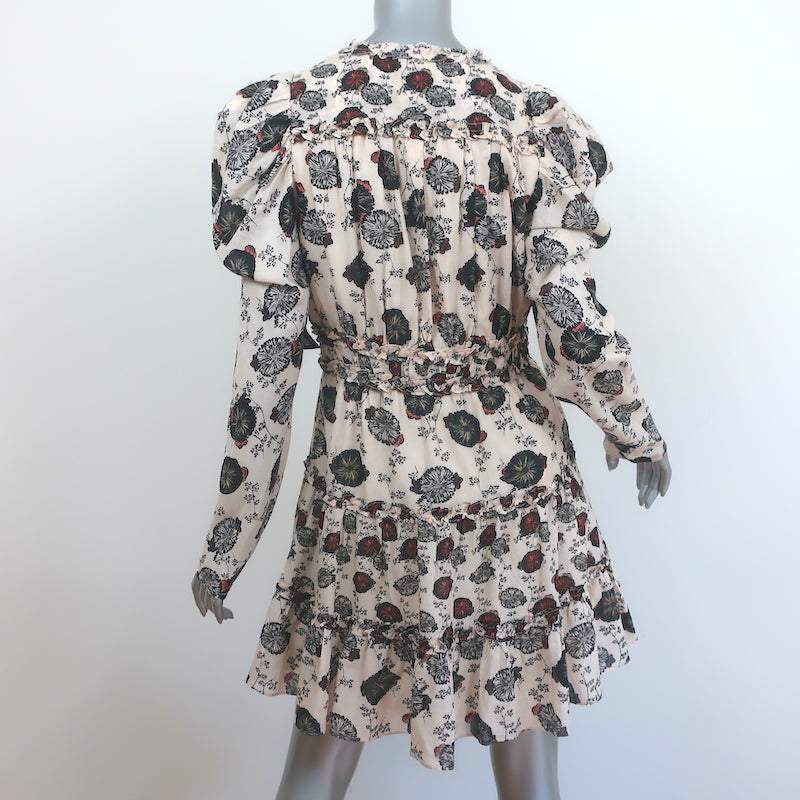 送料込/関税込■Ulla Johnson■Eleni リネン レース ミニドレス Ulla Johnson Multicolor Floral Essie Tiered Mini Dress Size