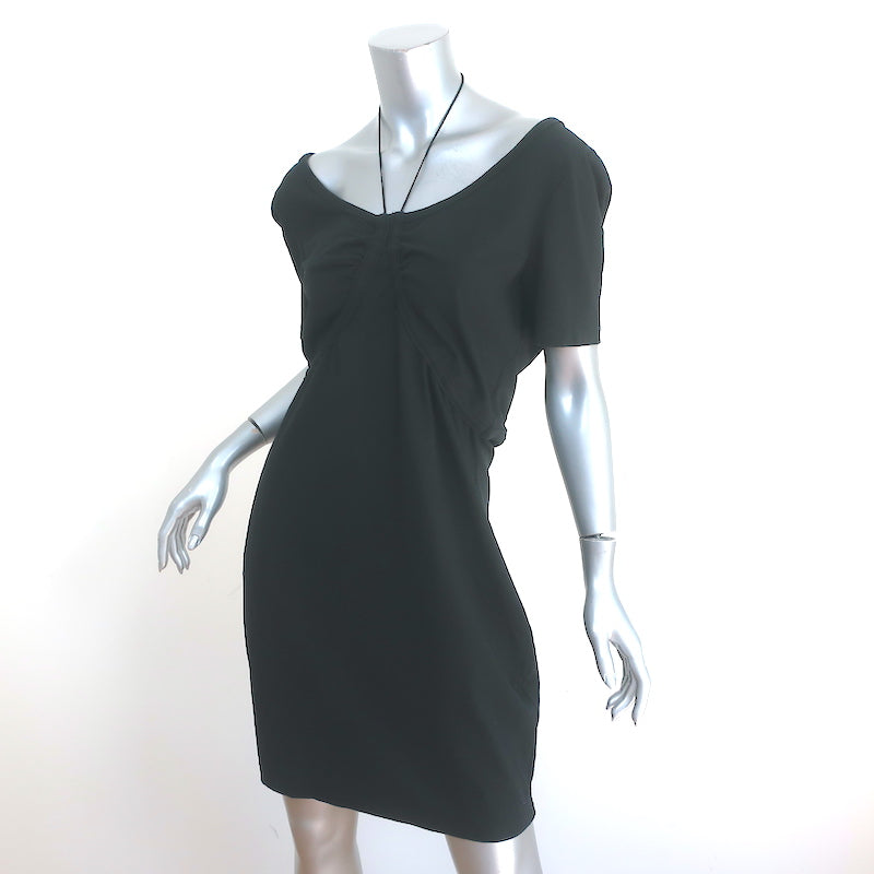 【関税&送料込】Alexanderwang.T Short Dress T by Alexander Wang Tie-Neck Dress Black Cotton Size Large