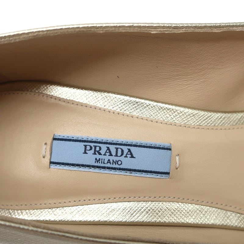 〇極美品 〇PRADA ブロンズ バックストラップ オープントゥ ゴールドカラー s-l400.jpg