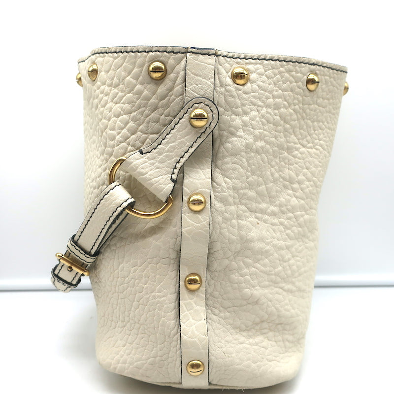 Diorディオール★Bucket Bag ★バケツバッグ★ベージュ Christian Dior Bucket Bag Cream Grained Leather Small