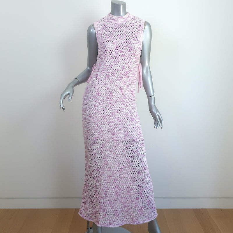 Christopher Esber Crochet Knit Maxi Dress Lilac Cotton-Blend Size Small |  eBay