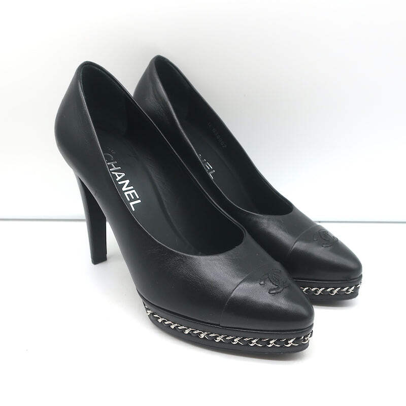 【中古】CHANEL ヒール ブラック 38 1/2 24cmサイズ 2889900000077782-1.jpg