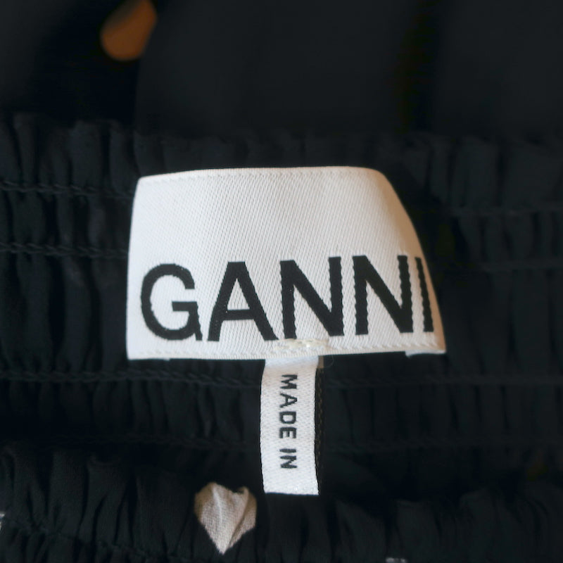 GANNI ネイビー　キルティングミニスカート GANNI/ガニー】スカート Melange Stripe Suiting Midi Skirt