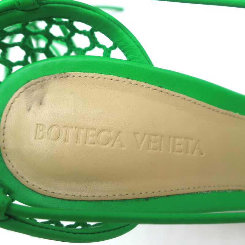 パンプス BOTTEGA VENETA Women Sandals 708882V28N0 4615 GREEN Bottega Veneta Stretch Ankle Tie Sandals Green Mesh