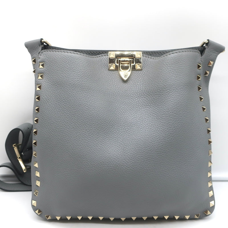 VALENTINO ショルダーバッグ グレー フェルトポーチ