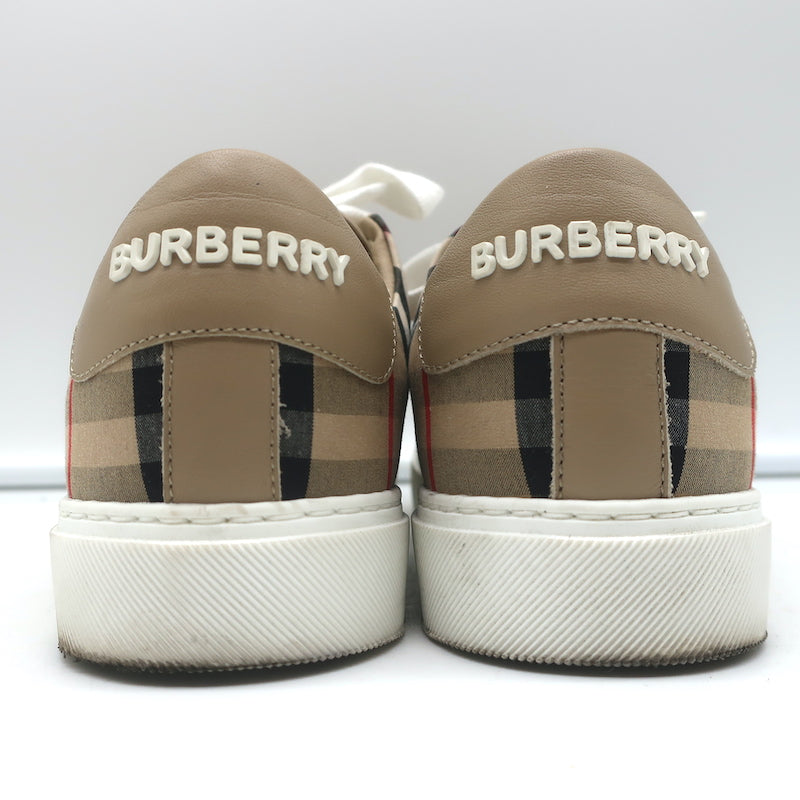 Burberry Vintage Check and Leather Low Top Sneakers Archive