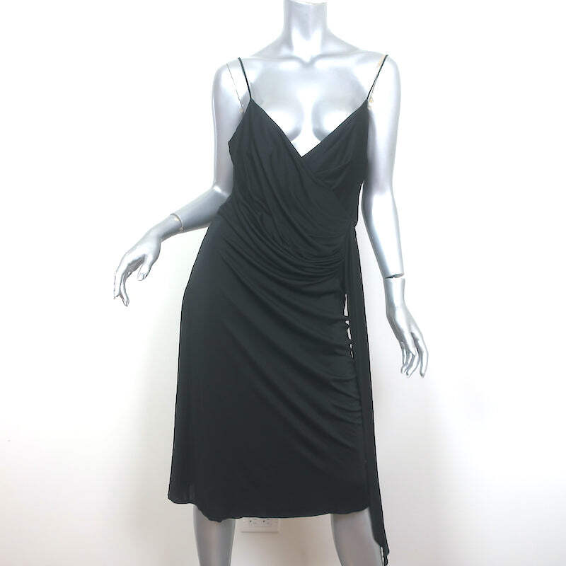 ワンピース ALEXANDER MCQUEEN BLACK JERSEY DRESS Alexander McQueen Draped Jersey Dress Black Size 46 | eBay