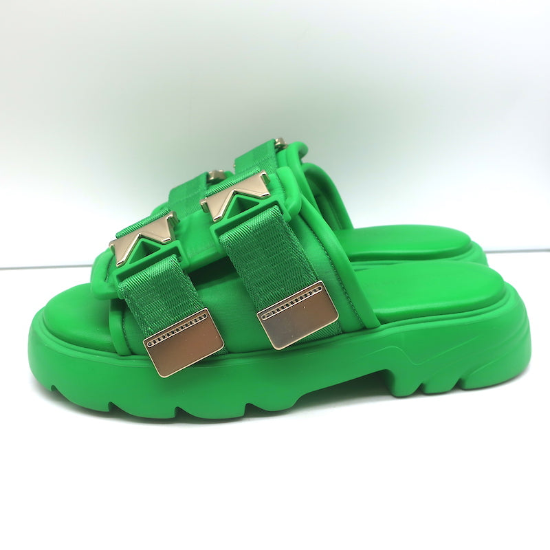 サンダル BOTTEGA VENETA Men Sandals Green 690097V0DS2 3730 BOTTEGA VENETA: Flash rubber and canvas sandals - Green
