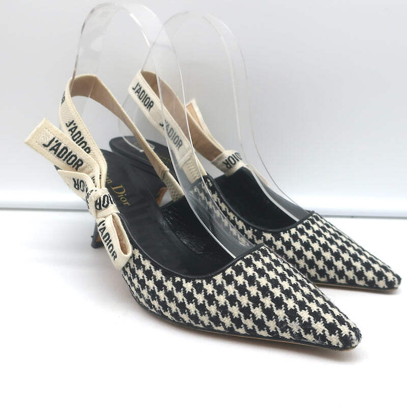 Christian Dior J'Adior Slingback Pumps Black & Cream