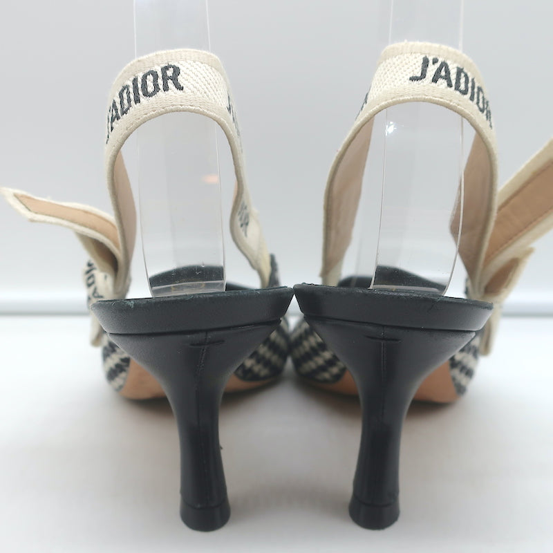 Christian Dior J'Adior Slingback Pumps Black & Cream