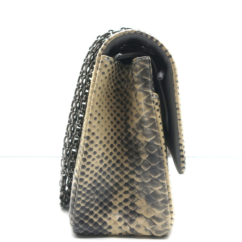 Chanel 2.55 Reissue 226 Double Flap Shoulder Bag Beige/Gray