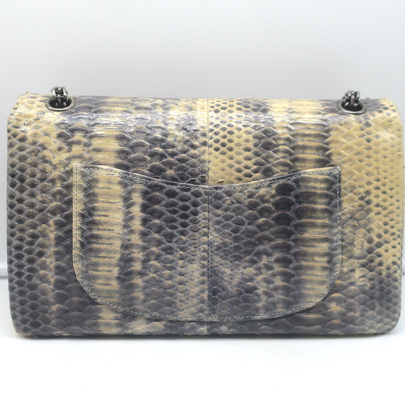 Chanel 2.55 Reissue 226 Double Flap Shoulder Bag Beige/Gray