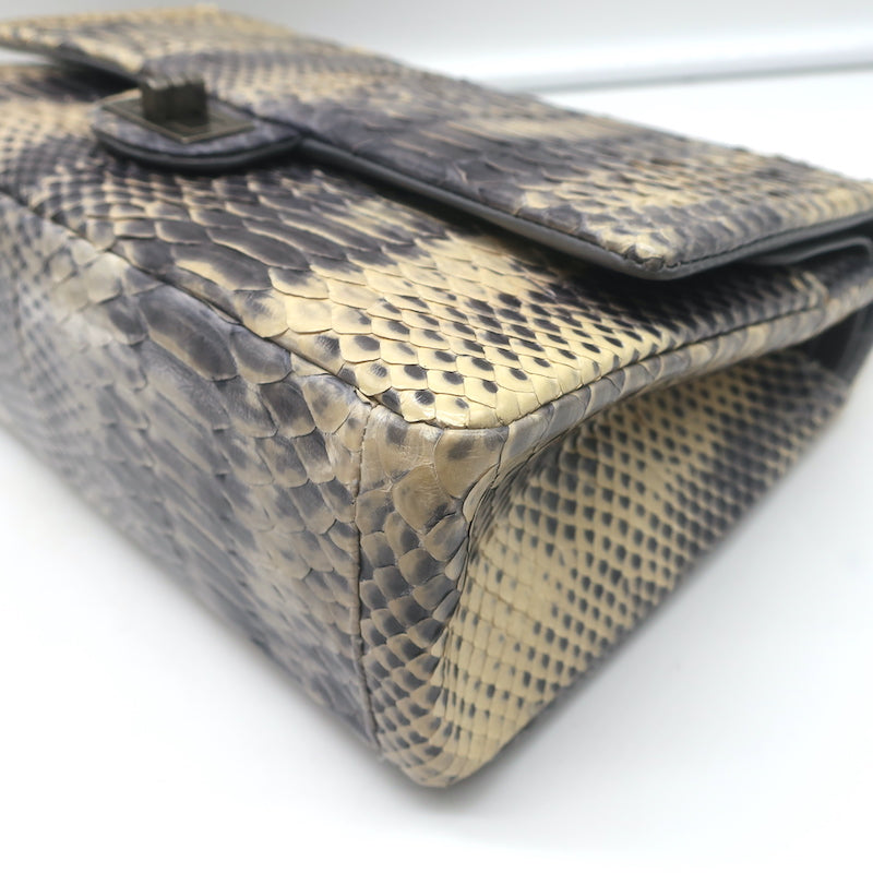 Chanel 2.55 Reissue 226 Double Flap Shoulder Bag Beige/Gray