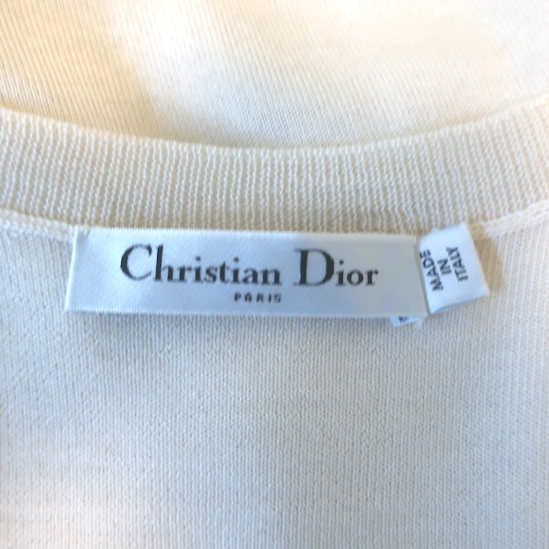 Christian Dior Beaded Heart Sweater Ivory Cashmere-Silk Size 40 | eBay