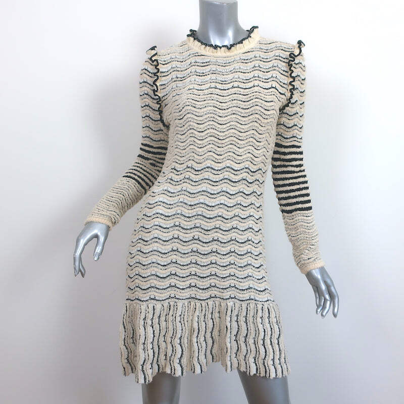 Ulla Johnson Roshan Long Sleeve Mini Dress Ivory Textured Knit Size Small |  eBay