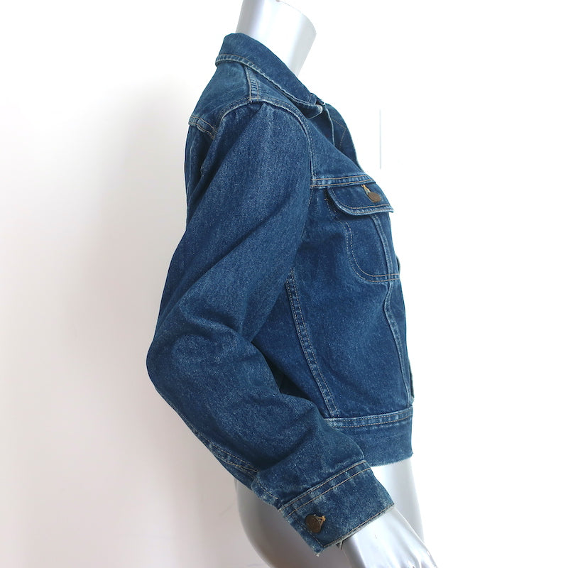 Vintage Lee Rider Denim Jacket Dark Blue Size Medium | eBay
