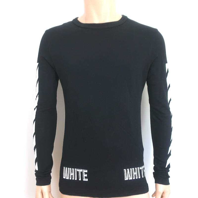 Off-White c/o Virgil Abloh 3D White Long Sleeve T-Shirt Black