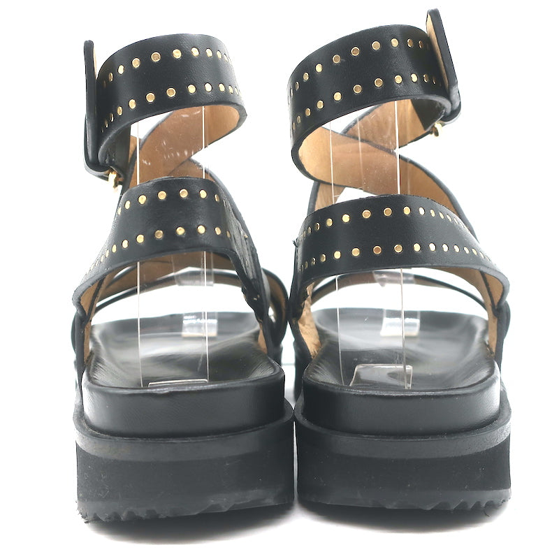 シューズ・サンダルその他 ISABEL MARANT Black studded leather sandal 29458248_58500656_600.jpg