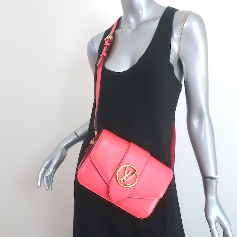 Louis Vuitton LV Pont 9 Shoulder Bag Dahlia Pink Leather NEW | eBay