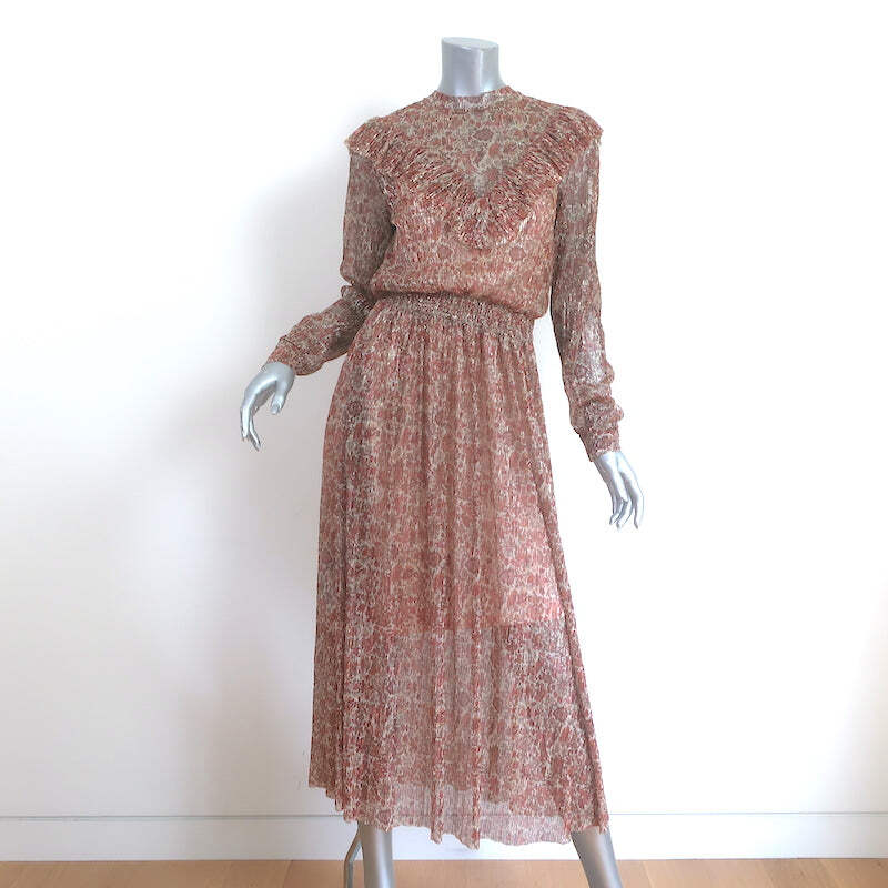ted baker gold dress Ted Baker Saraiy Printed Printed Sarong Detail Maxi Dress main image 1