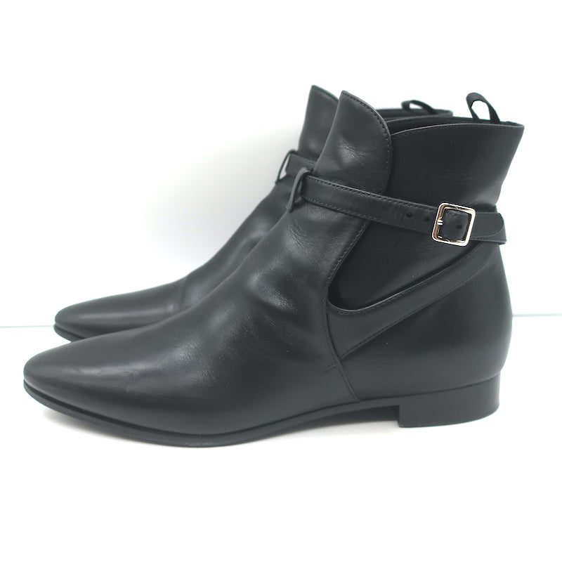 Prada Jodhpur Ankle Boots Black Leather Size 37 | eBay