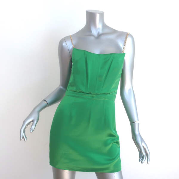 Retrofete Easton Chain Strap Mini Dress Green Satin Size Small NEW | eBay Retrofete Easton Chain Strap Mini Dress Green Satin Size Small NEW | eBay