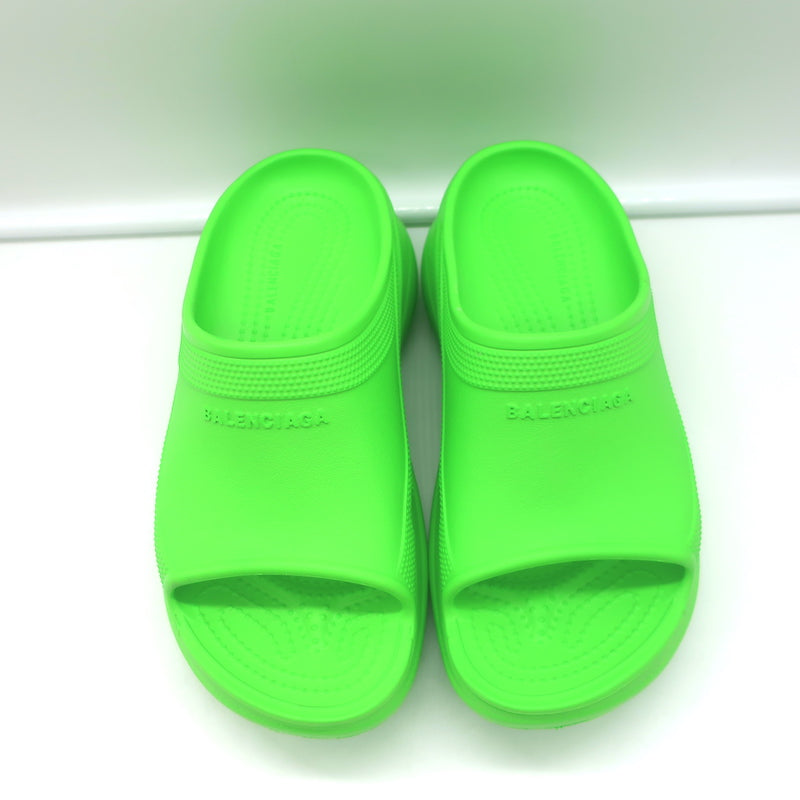$325 Mens Balenciaga Logo Pool Slides Sandals Slippers