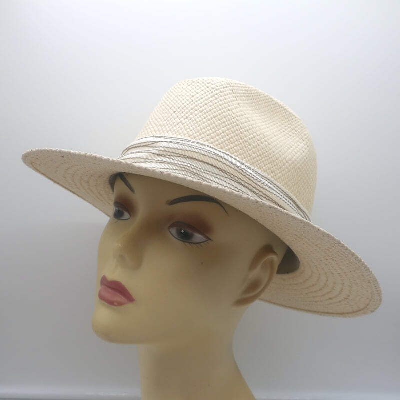 Inverni Indi Straw Panama Hat Cream Size 57 NEW | eBay