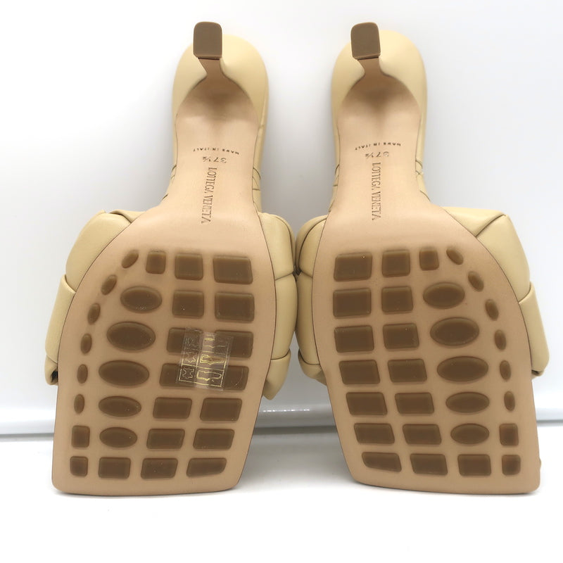 IT39.5★SALE★BOTTEGA VENETA★パデッドミュールLIDOベージュ Bottega Veneta Lido Mule Sandals Beige Intrecciato Leather
