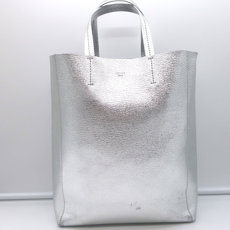 【CELINE】VERTICAL CABAS BAG Celine Vertical Cabas Small Tote Shoulder Bag Blue Leather